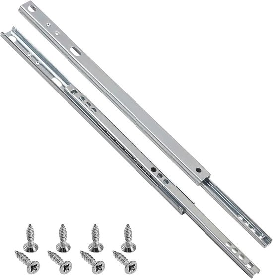 Bonuit Drawer Rails 2 x Drawer Slides 17 mm - Telescopic Rail voor Keukenkasten - Heavy ...