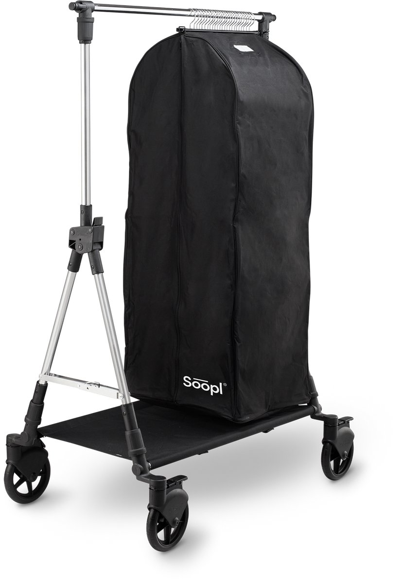Soopl Fashion Bag XL – Zwarte kledingtransporttas – Geschikt voor Soopl Fashion Trolley – Waterafstotend Cordura – 126 cm – Professionele kledingtas