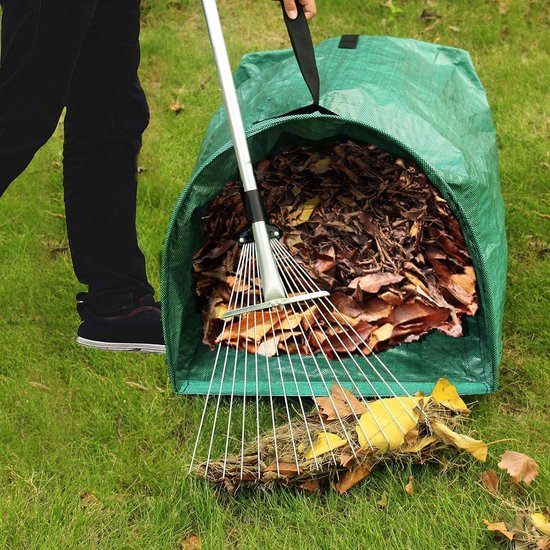 Daity 2-Pack 53 Gallon Stofblik Stijl Tuinafvalzakken, Herbruikbare Stevige Opvouwbare Tuinbladzakken, Bladverzamelaar voor het verzamelen van bladeren, grasmaaisel en grasmaaisel van Daity — afbeelding 4