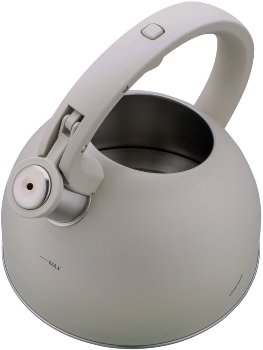 Klausberg 7912 - Fluitketel met fluit - 2.5 liter - RVS - grijs