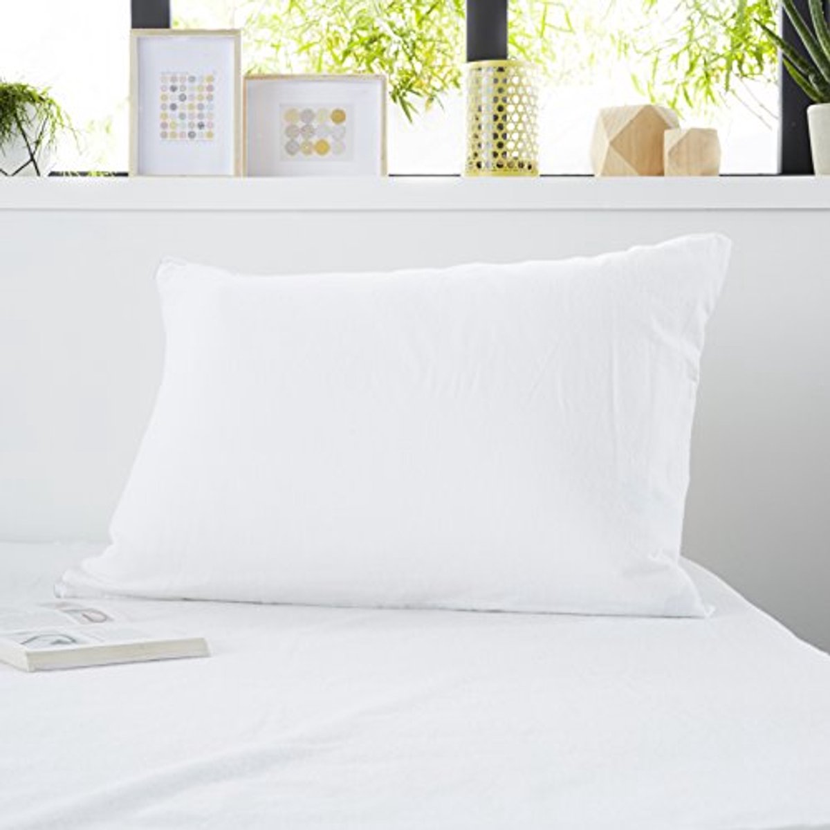 Kussenbeschermer 50 x 70 cm - Molton Katoen, Zacht en Comfortabel, Anti-Mijt, Machinewasbaar, Wit