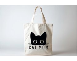 Tote Bag Knuffelkatmama - Cat - CuteCat - CatLover - CatLife - Kat - LieveKat - GrappigeKat - KattenLiefhebber - BestMom - MamaLeven
