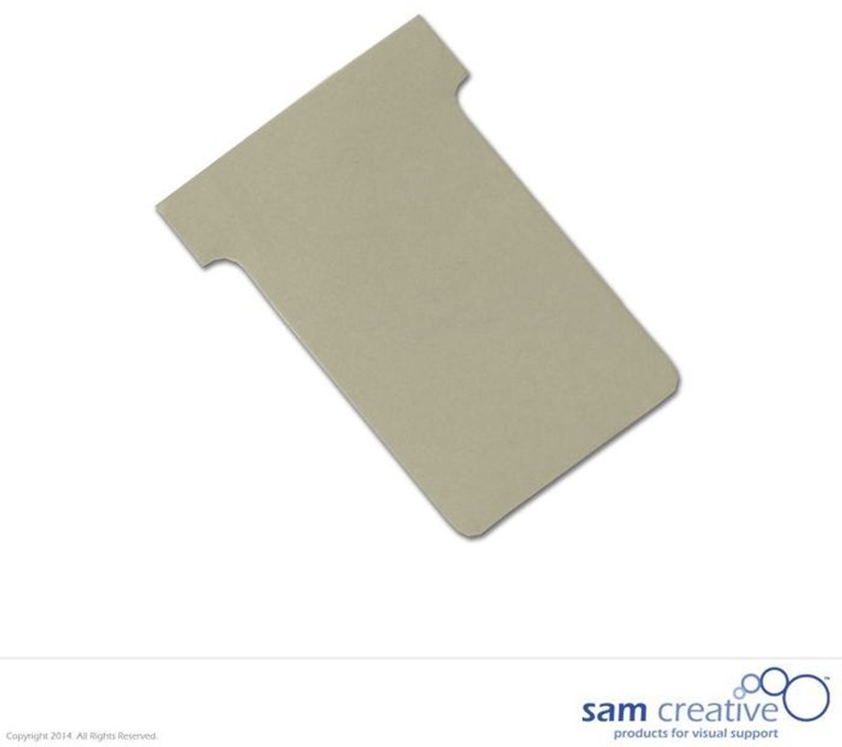 Sam Creative T-kaart Type 2 - Grijs - 100 stuks - Planbord - Kaartplanner
