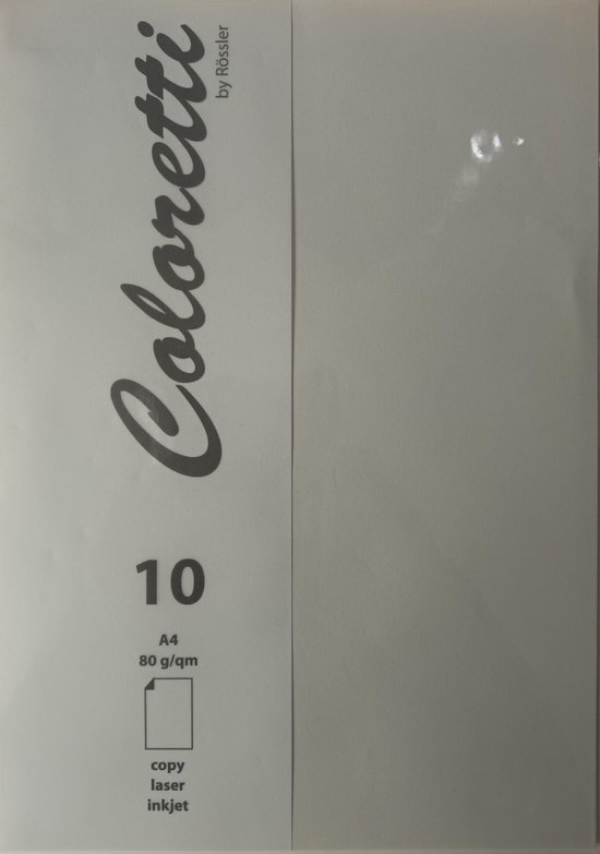 Foto: Papier kleur grijs gekleurd coloretti 80gram 10 vellen formaat a4 210x297mm 110701510 rossler papier