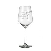 Wijnglas - wijnglas pensioen - vrouw - cadeau van glas - uniek cadeau - pensioen - collega - familielid met pensioen - afscheid werk - wijnglas met gravering - zandstraal gravering -