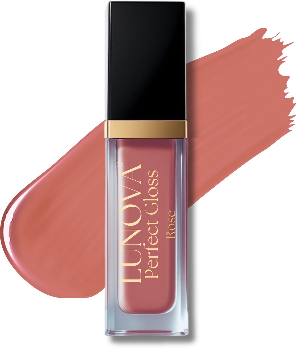 Lunova - Perfect Gloss – Lipgloss - Rose - Prachtige volle roze - Bruinige kleur - Kleur Rose - prachtige glans & pure hydratie in 1 swipe!