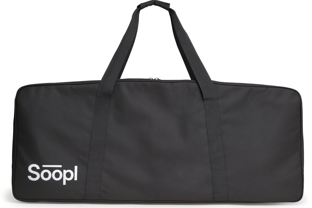 Soopl Fashion Trolley Bag – Zwarte draagtas voor opvouwbare Soopl Fashion Trolley – Waterafstotend Cordura – Beschermende transporttas – 100 cm