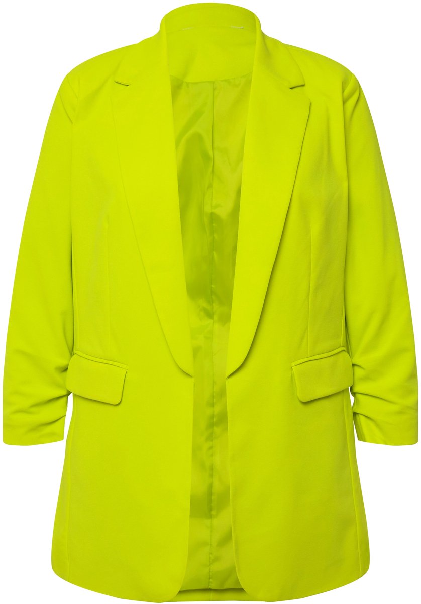 Angel of Style - Dames - Blazer open model reverskraag lange mouwen - Limoen - Maat 54