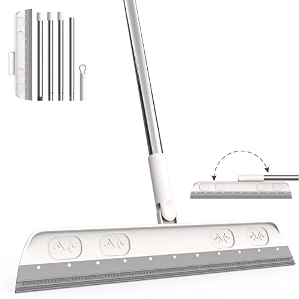 Vloerschuiver 150 cm met Draaibare Steel - Ideaal voor Douche en Raam