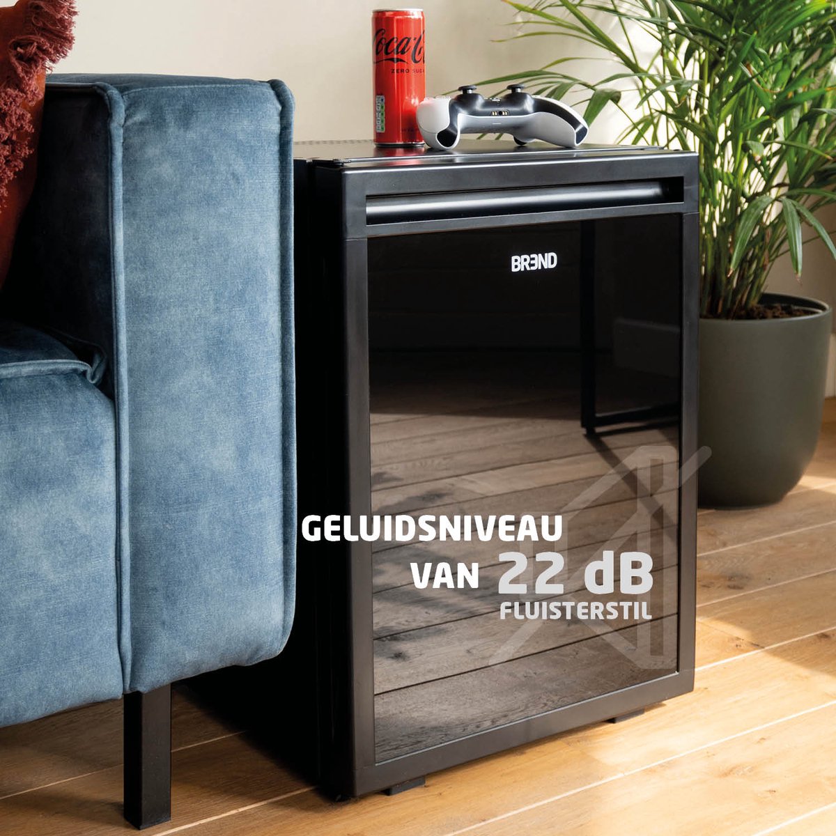 Mini Koelkast Vrijstaand 35 Liter – Tafelmodel Fridge met Instelbare Temperatuur – Minibar met Verstelbare Deurrichting – Zwart - BREND BR-2226 — afbeelding 4