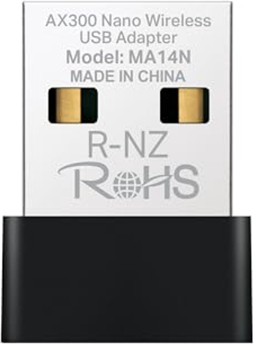 WiFi 6 AX300 USB Adapter - Nano WLAN-stick voor pc - 287 Mbps voor Windows 11/10/7