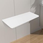 Opklapbare wandtafel voor kantoor, dienblad 70 x 40 cm, wit, eetkamer, keuken, bar, hoge tafel voor de muur