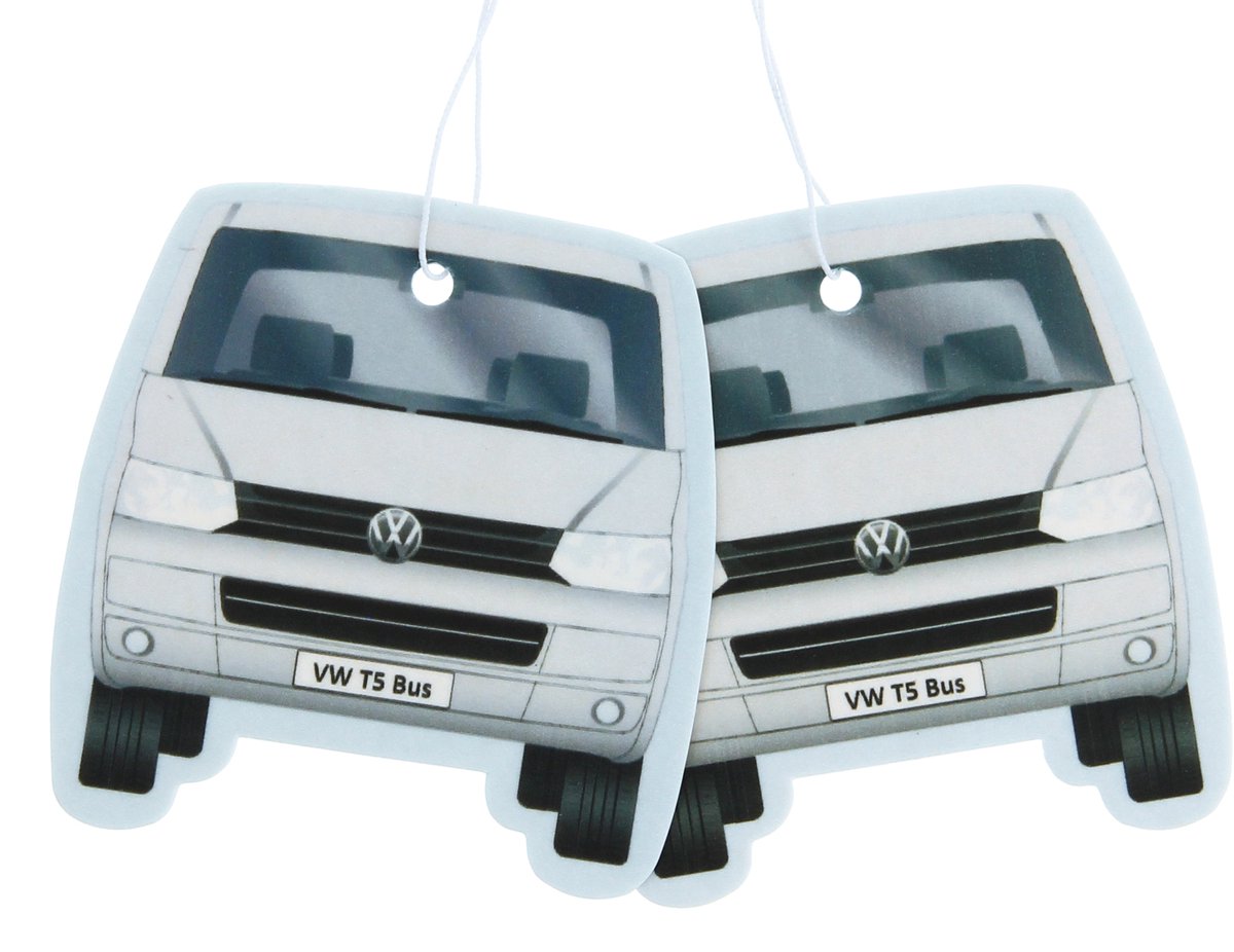 VW Collection by BRISA - Set van 2 Volkswagen luchtverfrissers met VW T5/T6 Bulli Bus-motief (Nieuwe auto)