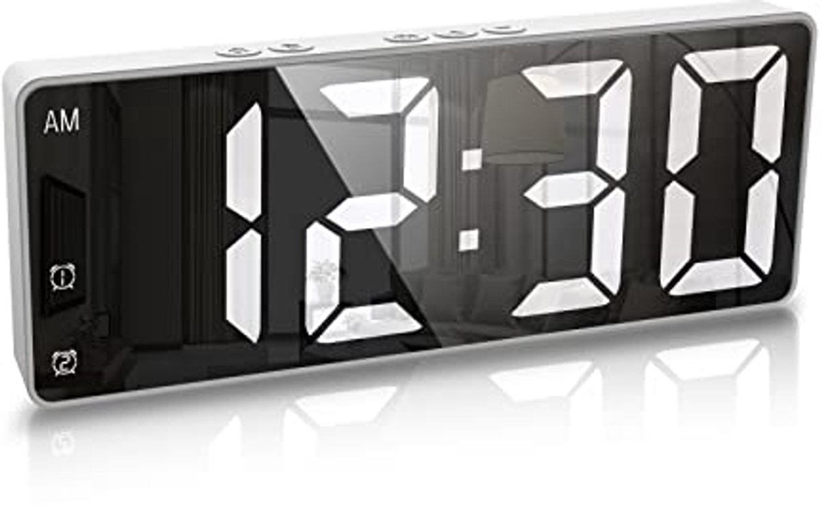 Digitale wekker met temperatuurweergave - LED wekker voor slaapkamer, kantoor, en reizen