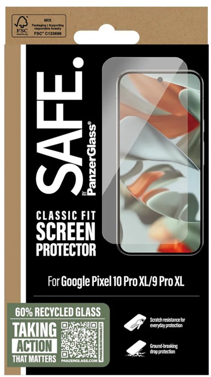 SAFE by PanzerGlass Classic Fit Screenprotector voor de Google Pixel 10 Pro XL