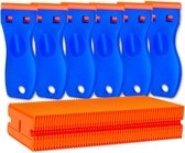 6 stuks plastic scheermesjes schraper - met 60 Messen - verwijder label sticker tool - zonder krassen plastic scheermesjes schraper-Autofolie schraper - Folie gereedschap - Reinigings schraper