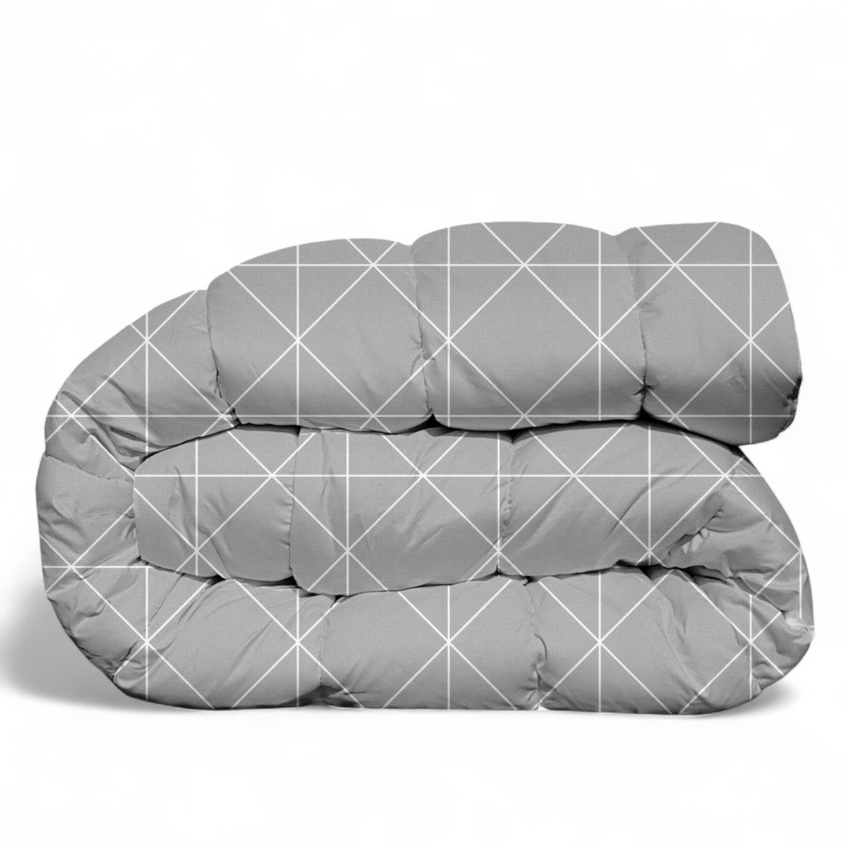 Premium Dekbed bedrukt - Zonder hoes ( 2 in 1 ) - Tweezijdig - 240 x 220 cm - Ruiten Light / Ruiten Blue