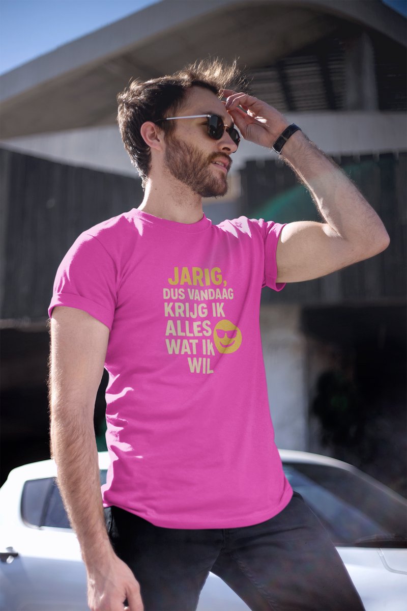 Krijg Wat Ik Wil - Verjaardag T-shirt Roze - Grappig T-shirt - Maat L - Verjaardag Cadeau Mannen - Limited Edition
