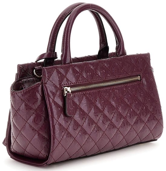 GUESS sac à main sac à épaule Idra Satchel Wine framboise