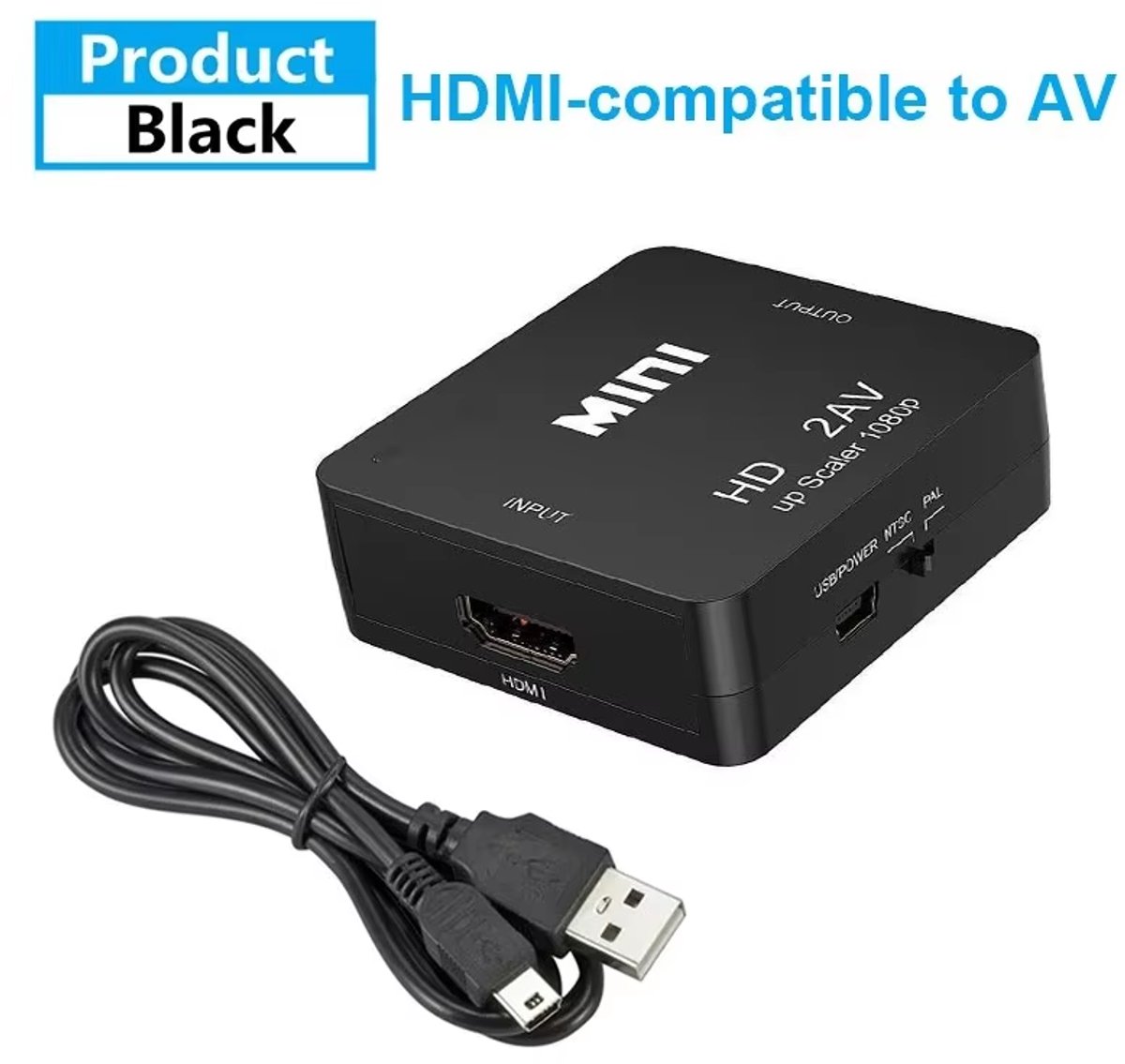 Livé ® HDMI naar AV Adapter – Mini Box RCA Video Converter PC HDTV