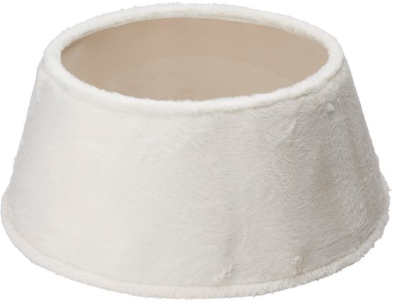 Kerstboomrok - wit - 55 x 23 cm - nepbont polyester - rok voor kerstboom 180-210 cm - kerstboommand