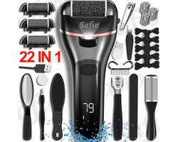 XV-7 - Elektrische Eeltverwijderaar - Professionele Eelt verwijderaar - Electric callus remover - voetvijl - Eeltrasp - Eeltvijl - 15-delige pedicure set - Likdoorn - Eksteroog - IPX7 - USB Oplaadbaar - Eeltverwijderaars - Eeltschraper - Eeltmesjes