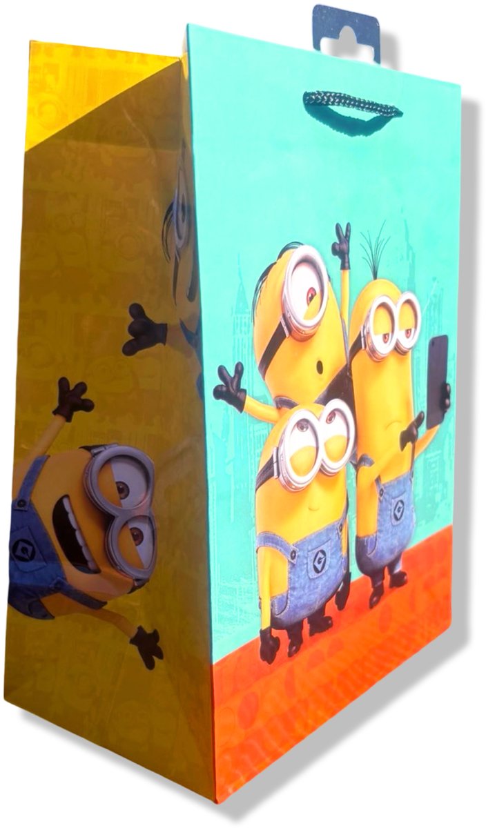 4 Luxe Minions Cadeautasjes A5 formaat 23x18x9cm - Papieren cadeautasjes met Full-color bedrukking