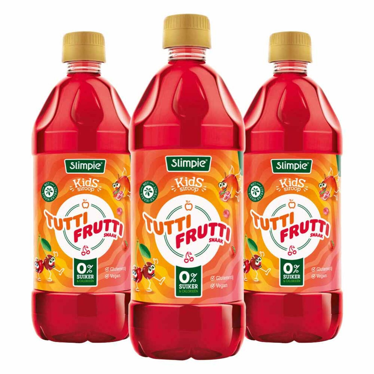 Slimpie Siroop Kids Tutti Frutti - 3 x 580 ml - Voordeelverpakking