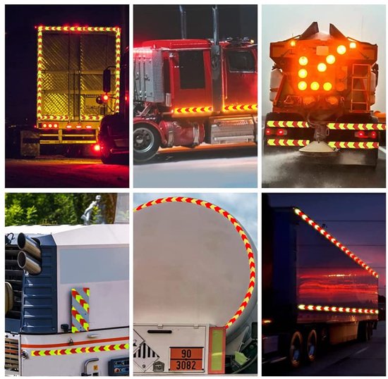 Reflecterend plakband, rood en wit, 25 m x 5 cm, zelfklevend, reflector, hoge intensiteit, reflectorbanden, waterdichte sticker, reflecterend, voor