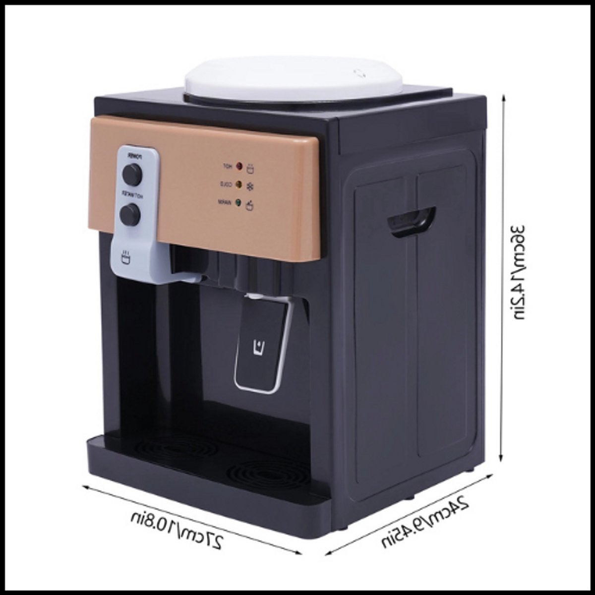 Elektrische Waterdispenser – 3 Temperatuurstanden – Voor 1,2-18,9L Waterflessen – Roestvrijstalen Binnenvoering – Snel Verwarmen & Koelen – Top Load – EU 220V – Compact Formaat