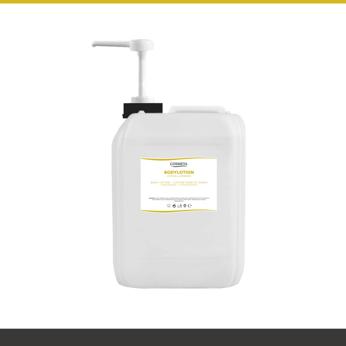 Bodylotion - Hypoallergeen - Wit - 3 Liter - Jerrycan - Met pomp - Navulling - Navullen - Body Lotion - Lotion Pour Le Corps | LP5