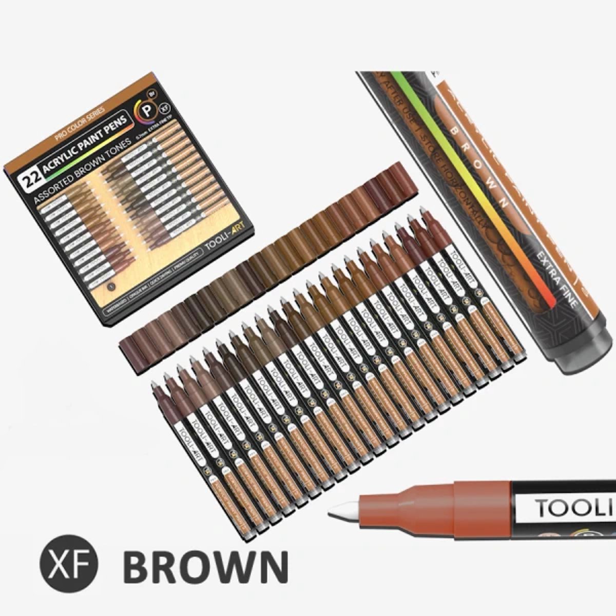 Tooli Art Marker set Brown 0.7mm
