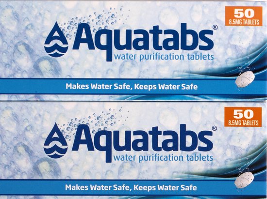 Aquatabs - Waterzuiveringstabletten - 2X50 stuks