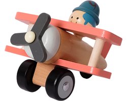 Speelgoedtopdeals - Houten Vliegtuig Roze - Duurzaam spelen