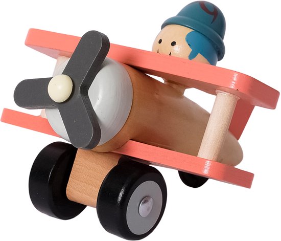 Speelgoedtopdeals - Houten Vliegtuig Roze - Duurzaam spelen
