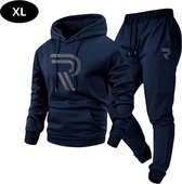 Bovista Joggingpak Heren - Huispak - Volwassenen - Trainingspak - Comfortabel - Jogging Pak - Joggingsbroek - Marineblauw - XL