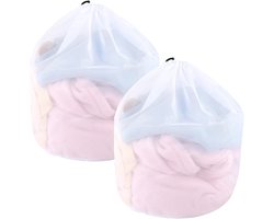 2-Delige wasmachine wasnet - Waszak - Wasnet - Herbruikbare kleine waszak - Met trekkoord - Duurzaam - Geschikt voor ondergoed - kleding en sokken - 40 x 30 cm