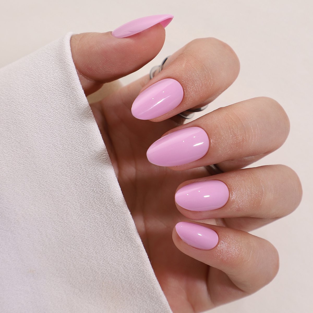 BIMA Nails - Soft Gel Press-On nagels - Short Almond - Plaknagels met lijm - Herbruikbare nepnagels met lijmstickers/sticky tabs - Roze - Pink Lady - 32 stuks (16 maten)