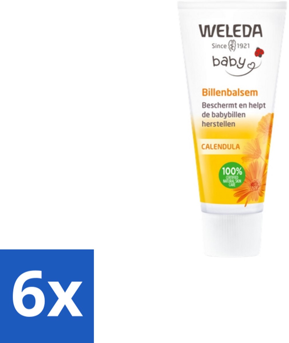 Image of 6 x WELEDA - Billenbalsem - Baby Calendula - 30 ml - Babybillen - Luieruitslag - Billenbalsem - Babyhuid - Natuurlijke Verzorging