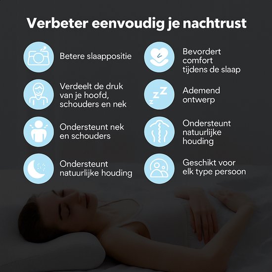 Dé hoofdkussens tegen nek- en schouderklachten
