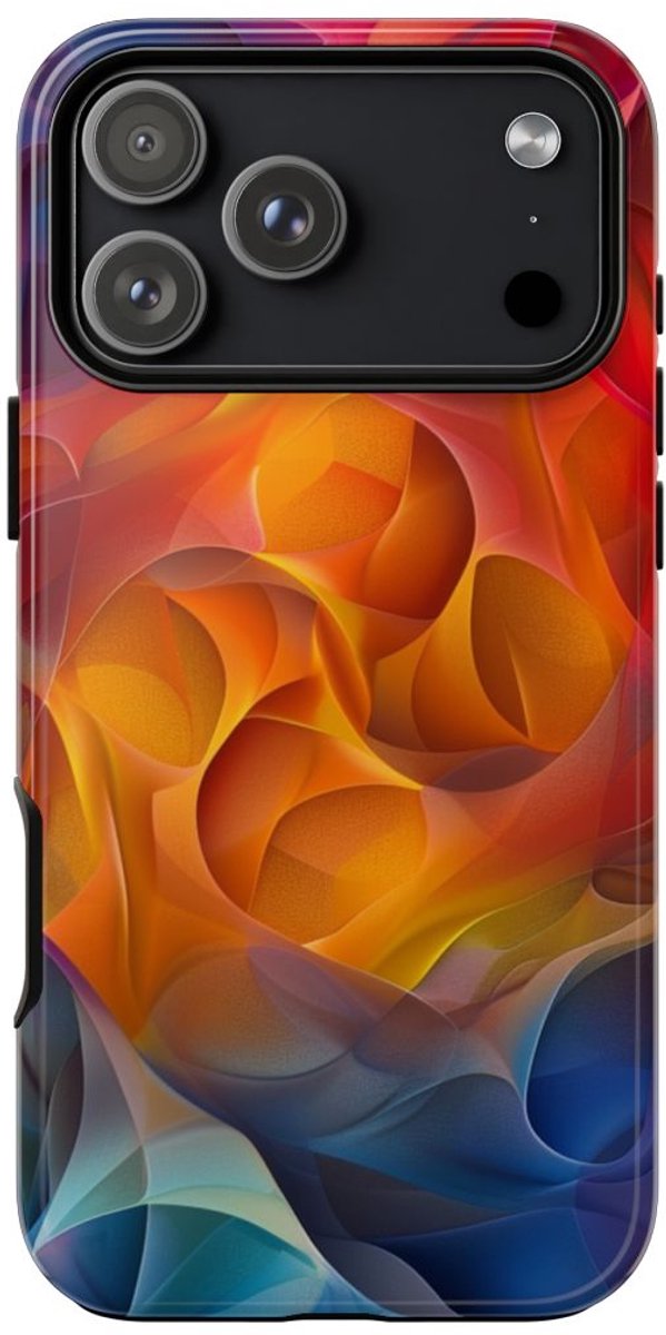 Kleurrijke Abstracte Vloeiende Vormen – Telefoonhoesje Geschikt voor iPhone 17 Pro Max