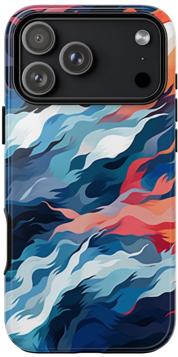 Abstracte Golvende Patronen – Telefoonhoesje Geschikt voor iPhone 17 Pro Max