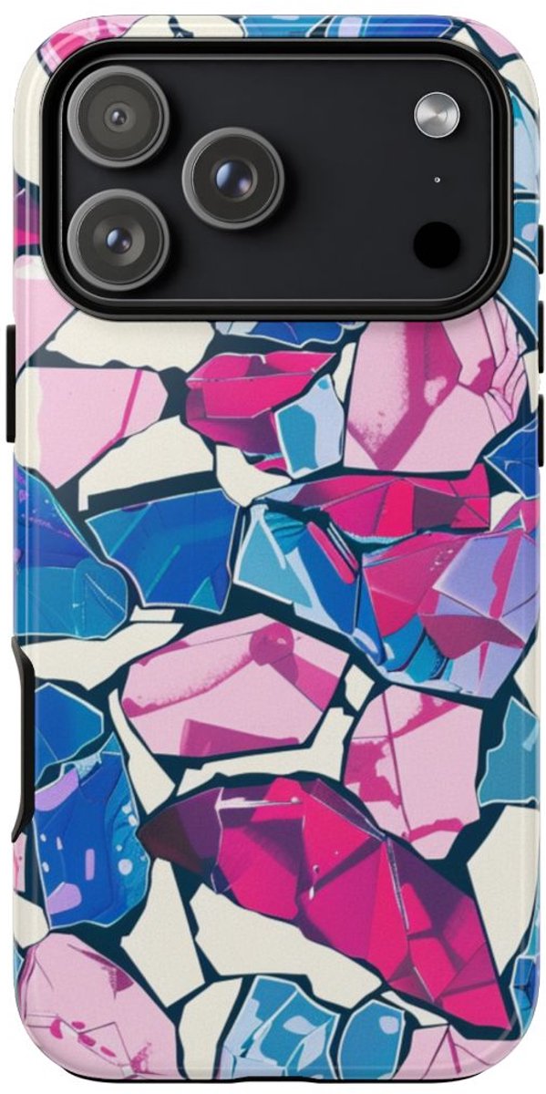 Kleurrijk Kristalpatroon – Telefoonhoesje Geschikt voor iPhone 17 Pro Max