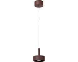 Lucide LENZ - Hanglamp Binnen/Buiten - Ø 11 cm - LED - 1 × 8W 2700K - IP54 - Roest bruin - Essential