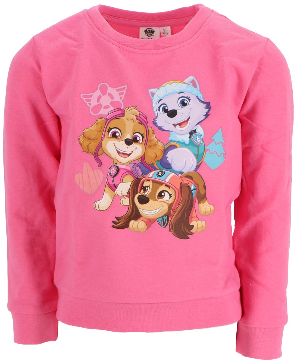 Paw Patrol Kleding PAW PATROL Trui Meisjes - Skye Glitter Hoodie Met Rits & Capuchon | Officiële Kinderkleding Paw Patrol Adventskalender
