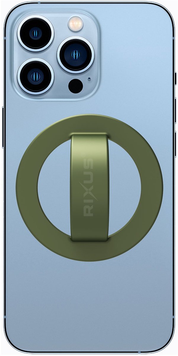Rixus RXPH50D Silicone Ring Holder For Magsafe Dark Green