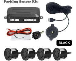 Parkeersensor Kit - 4 Sensoren - 12V - 22mm - Geluidswaarschuwingssysteem - Zwart