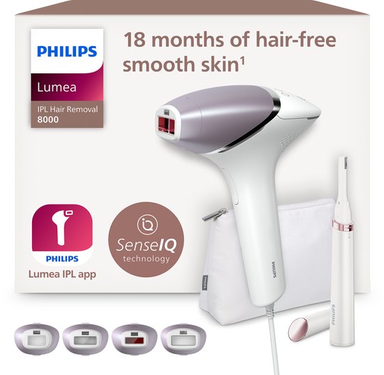 Philips Lumea Prestige 8000 series - IPL Ontharingsapparaat 4 opzetstukken - BRI949/00