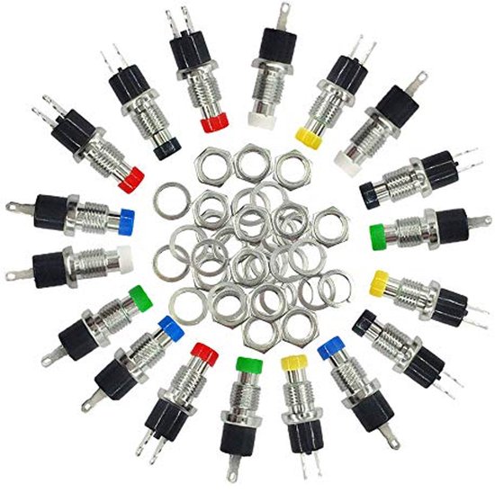 16mm Momentary Normally Open Spst Push Button Switch - Rocker Switch