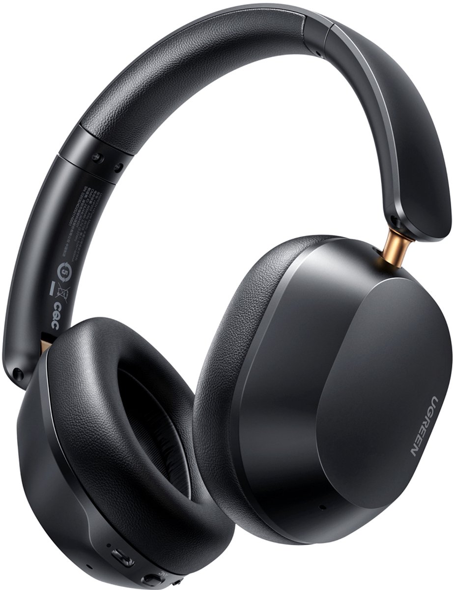 Ugreen Hi Tune Max 5C Draadloze Over Ear Koptelefoon - Noise Cancelling Hoofdtelefoon - Hi-Res Audio - Bluetooth 5.4 - Ingebouwde Microfoon - 75 accuduur - Zwart
